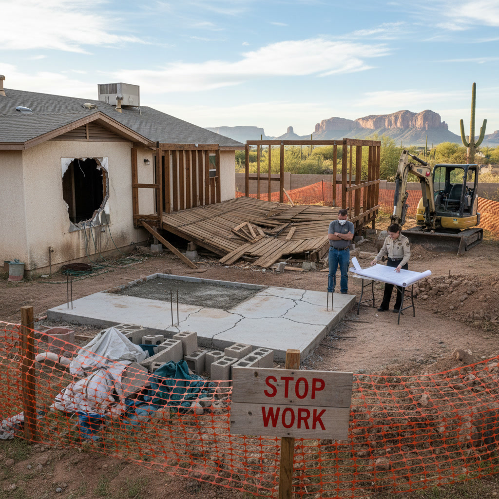 Home repair inspection permit requirements Mesa Arizona