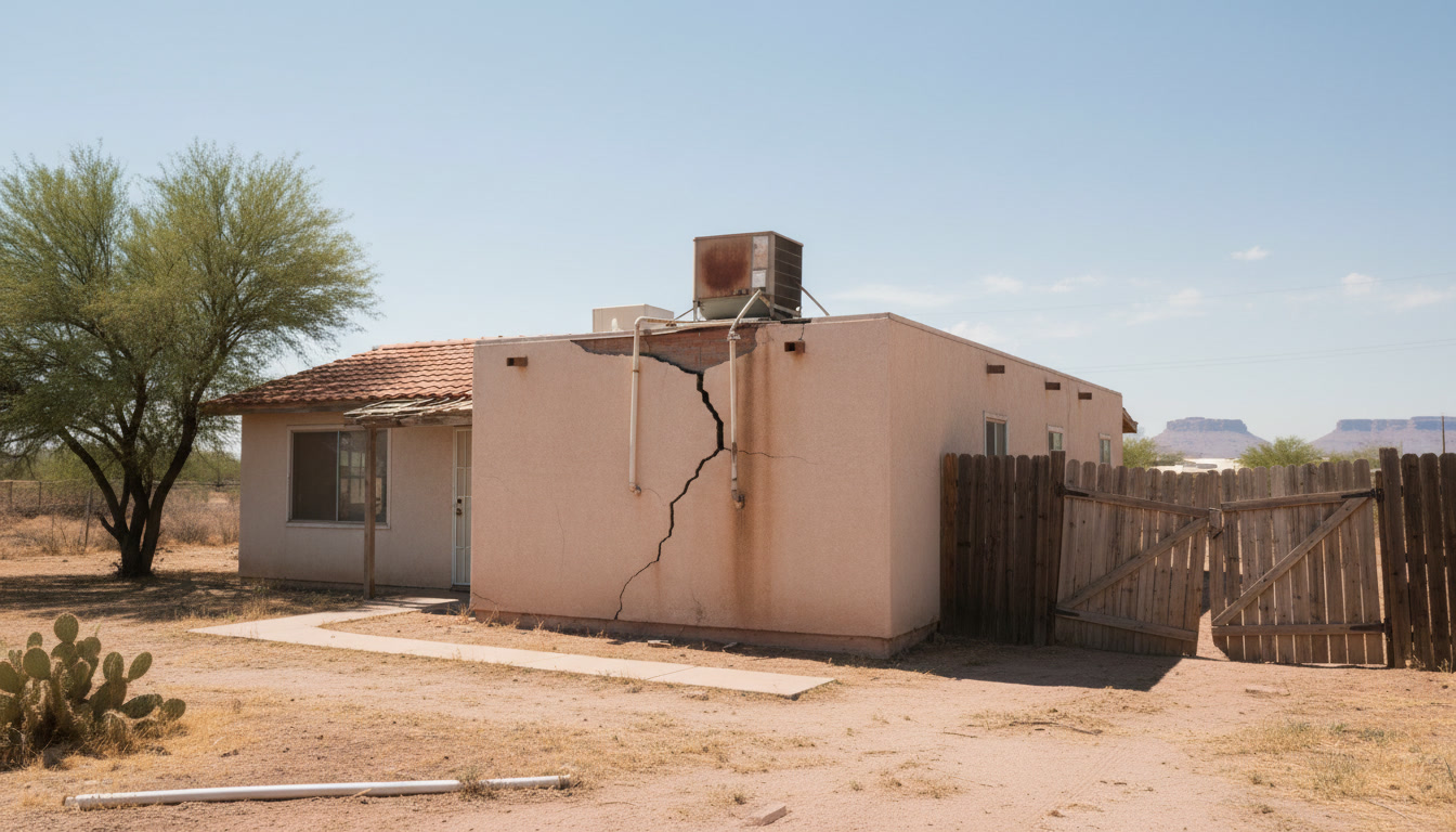 Foundation cracks and wall damage requiring professional structural repair assessment